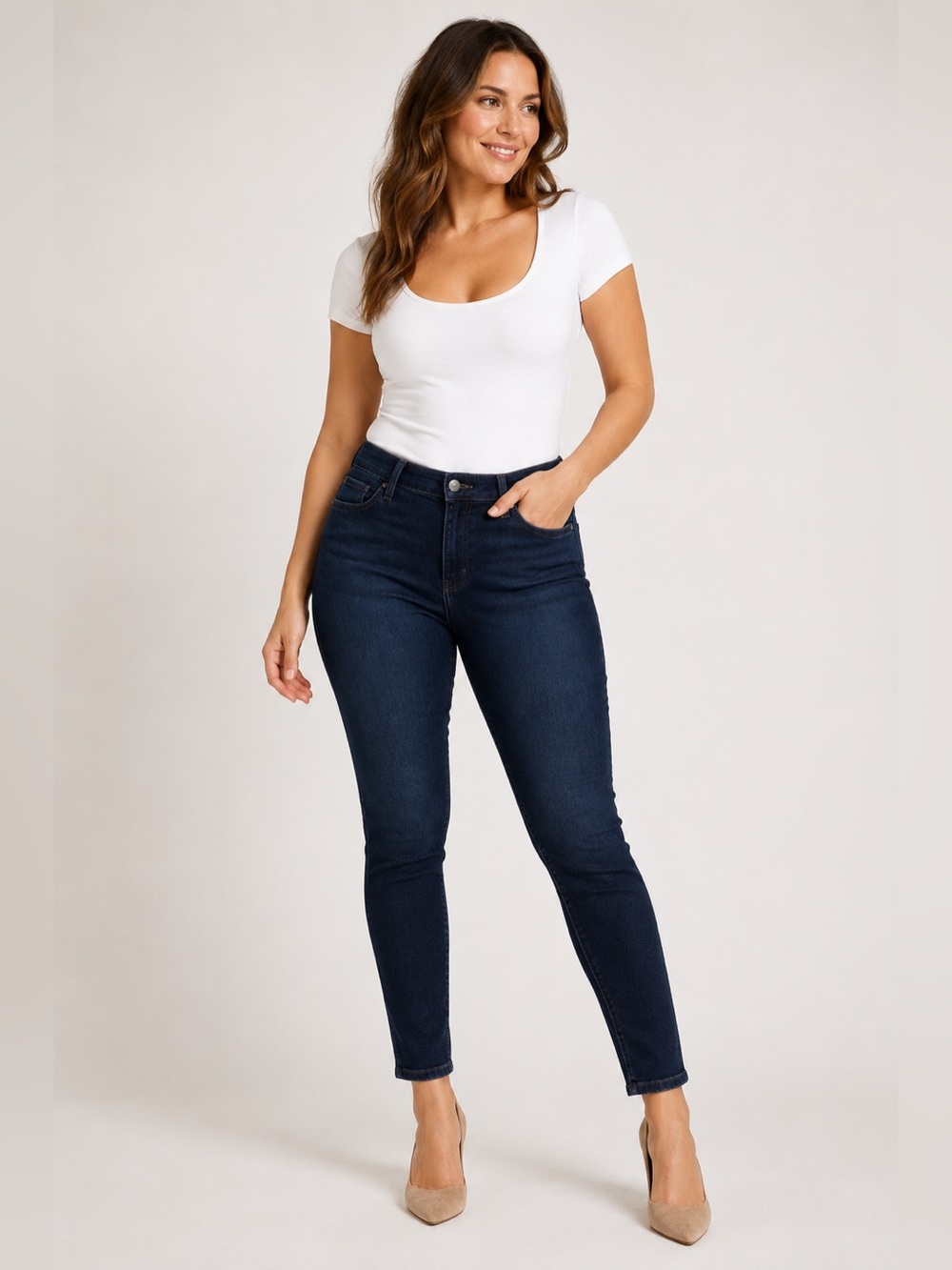 Sonoma Curvy Skinny Jeans Size 12 Dark Wash Stretch
